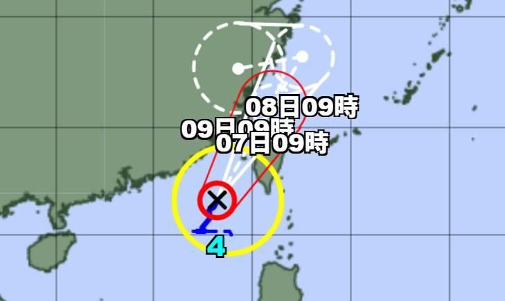 丹娜絲颱風「Z字移動」！日本氣象廳：北上後轉向華中