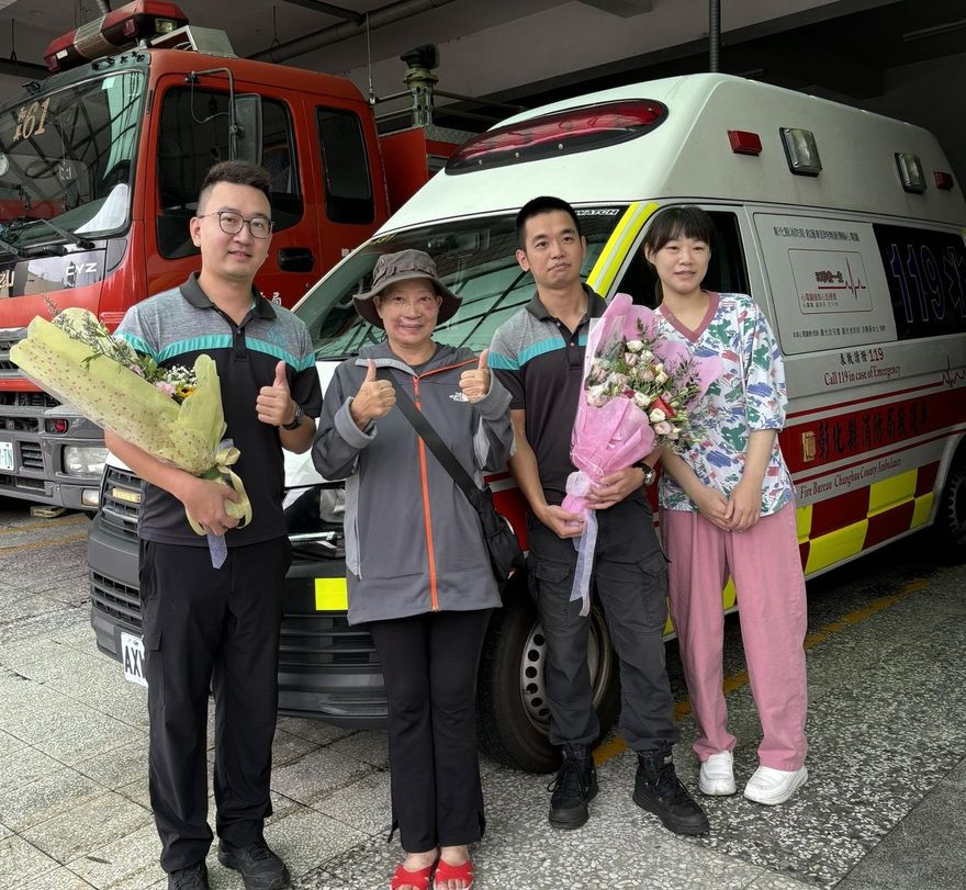 彰化女外送便當摔車「2次命危」　謝消防員沒吃飯救她一命