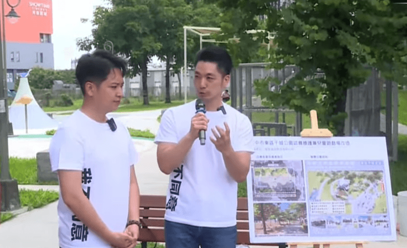 蔣萬安趕場前進台中反惡罷　不忘送羅廷瑋超夯「我不同意」T