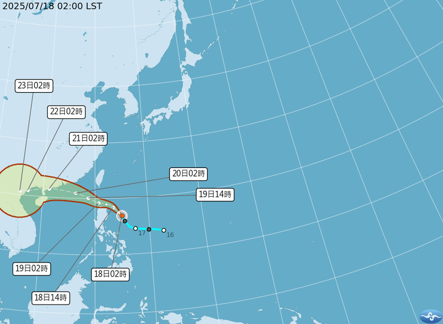 輕颱薇帕生成了！全台雨彈連轟2天　花東地區下到發紫