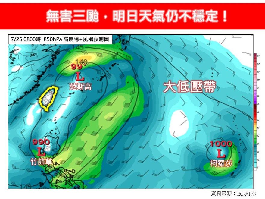 三颱鼎立！專家：路徑像天女散花　「技巧性避開台灣」