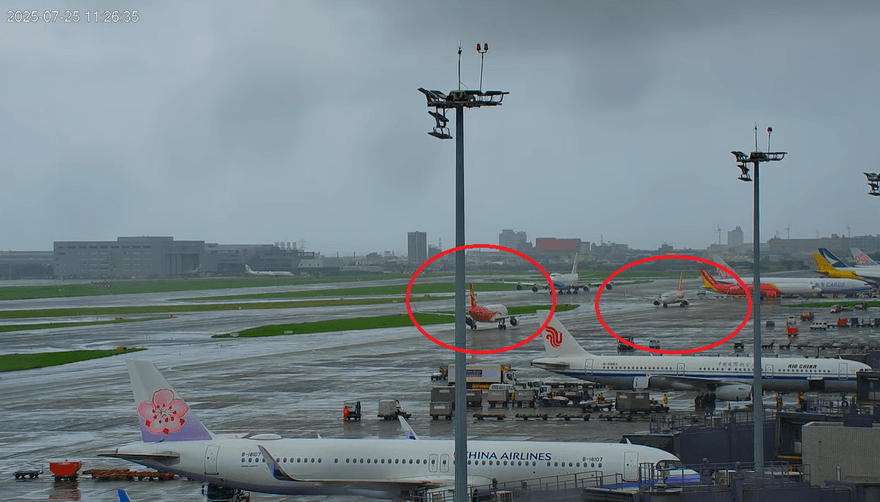 落地後疑走錯道！桃園機場見飛機頭對頭　香港航空回應
