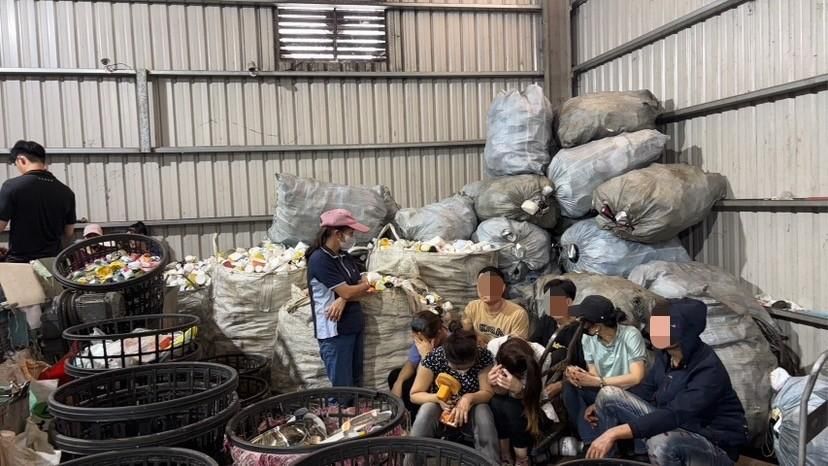 臭死人！新北回收場聘黑工被抄　15人藏垃圾堆「原地石化」