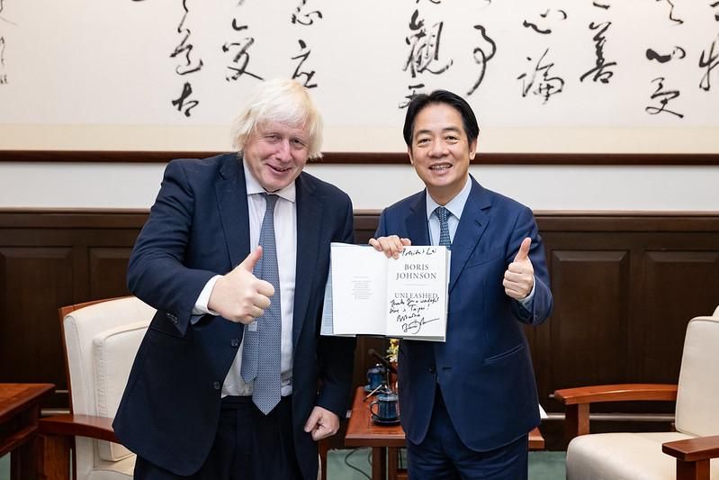 前英相強生來訪　賴總統肯定雙方強化經貿合作決心
