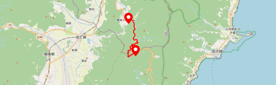 花蓮縣富里鄉台23K至16K　預警性道路封閉