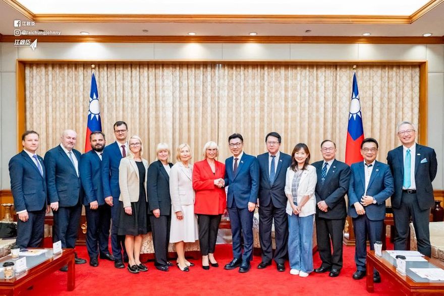 江啟臣會見拉脫維亞國會議員　盼在台設處推雙邊合作