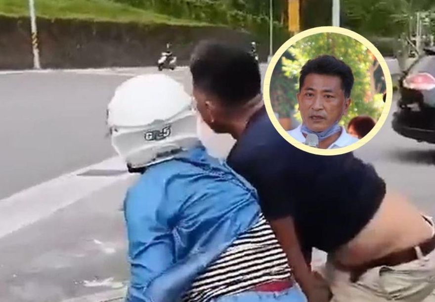 鮪魚肚抗強風！蘇澳鎮長「徒手幫十多名騎士穩車」網大讚