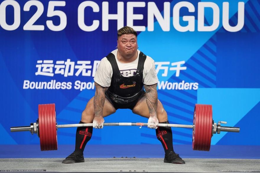成都世運/「祖靈大腿」楊森蹲舉破世界紀錄　中華隊添第5金