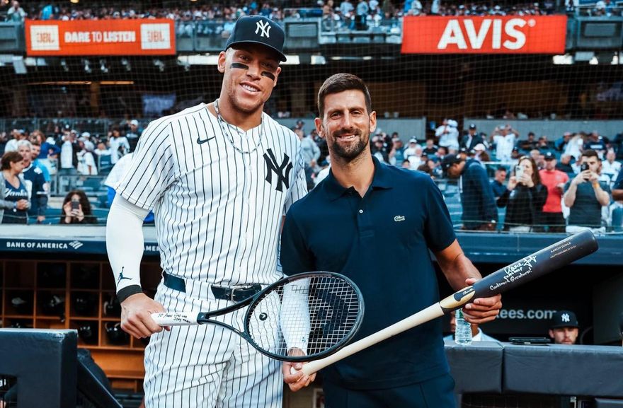 MLB/喬科維奇洋基開球！讚嘆賈吉體格超大隻
