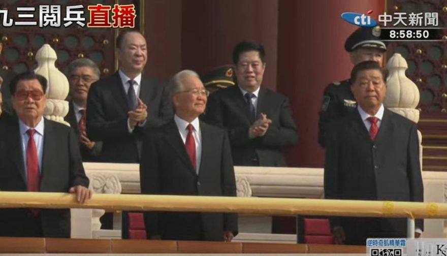 影/陸九三閱兵溫家寶罕見現身！胡錦濤、朱鎔基未露面