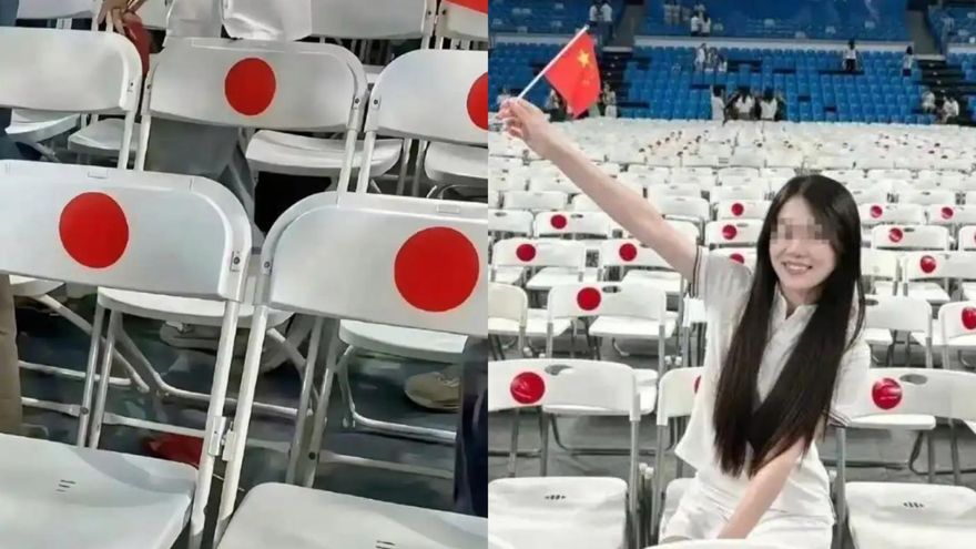 「白椅+紅圓貼紙」像日本太陽旗？武漢大學開學典禮惹議