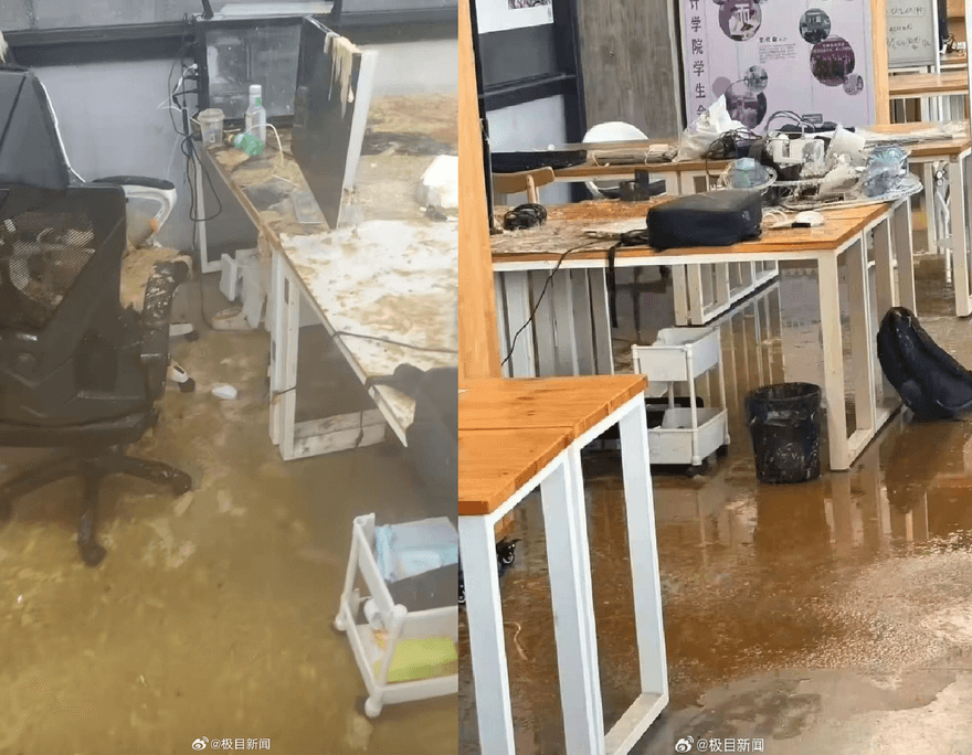 影/陸教室「排糞管爆炸」　女大生遭「排泄物淋滿身」崩潰大哭