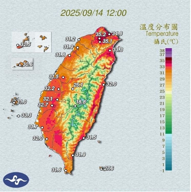 秋老虎發威！8縣市高溫特報 「北市內湖最熱」上看38度