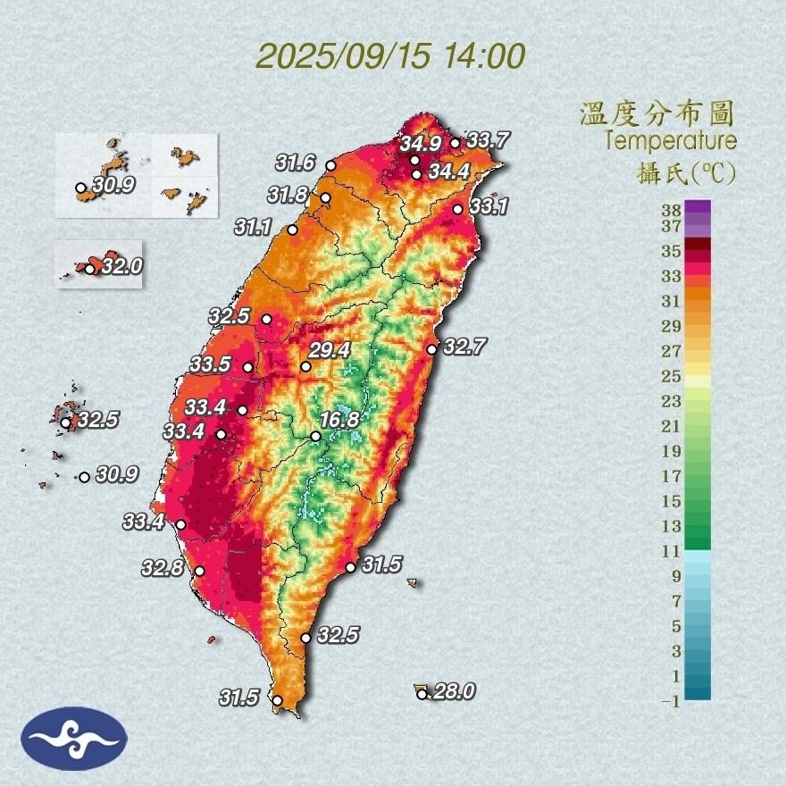 滾燙午後！13縣市高溫示警　新北五股飆39度全台最熱