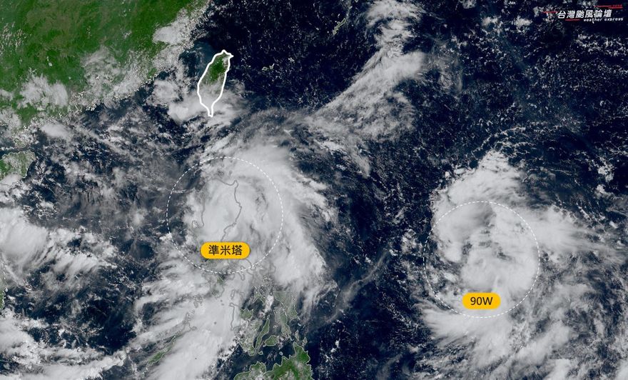 準雙颱恐接力生成！米塔登陸呂宋島　樺加沙又大又強