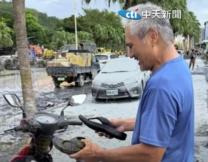 影/花蓮猛男阿公跑贏洪水逃出生天「靠一雙黑拖鞋」！網瘋求廠牌