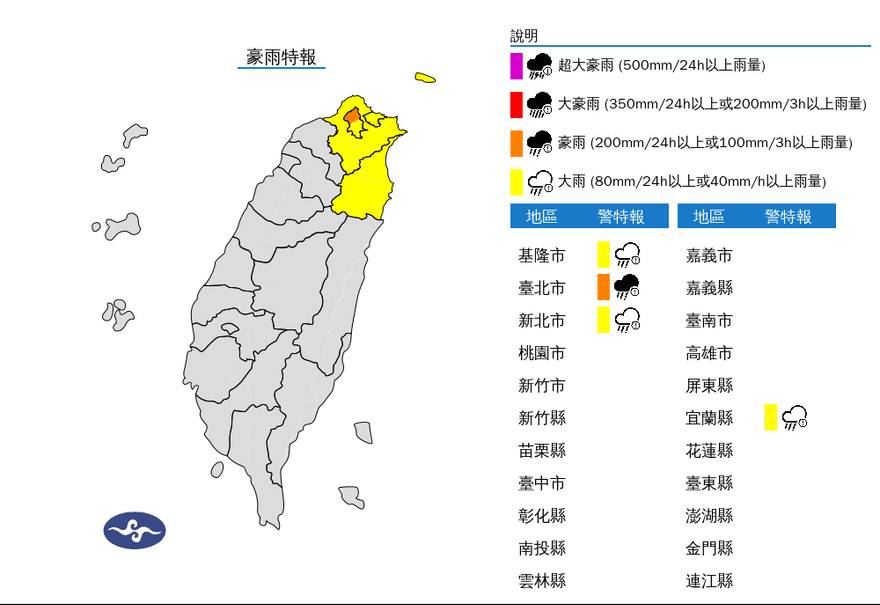 東北季風發威！北北基宜豪大雨特報　雨勢持續到入夜