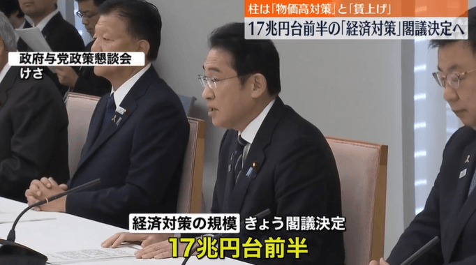 緩解通膨衝擊救支持率！岸田文雄宣布規模「17兆日圓」新經濟計畫