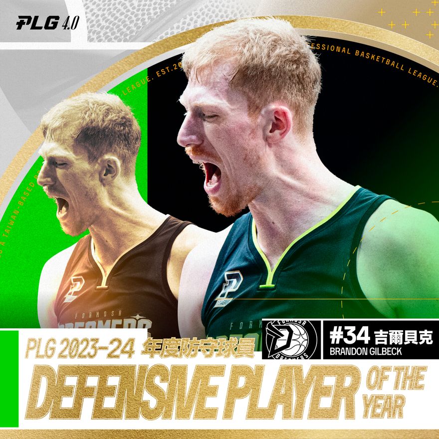 吉爾貝克蟬連PLG年度大鎖　高國豪4度入選防守第一隊