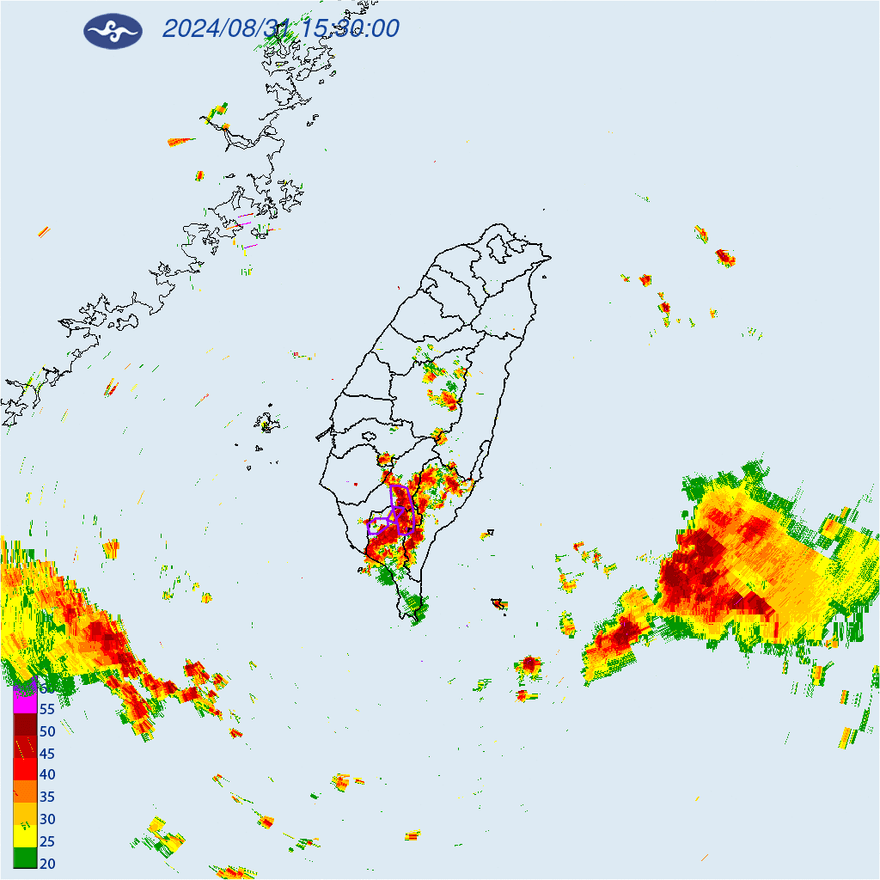 快訊/大雷雨狂轟「3縣市」　台南南化區列暴雨警戒區