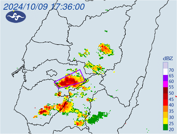 快訊/下班注意！嘉義、台南雷雨開炸1小時　草山溪暴雨國家警報大響