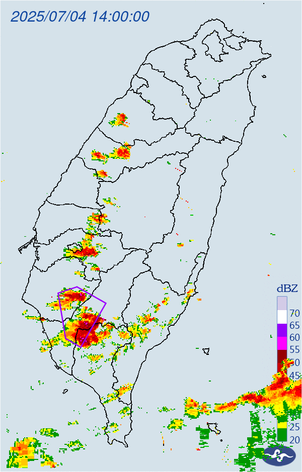 雨炸中南部！6縣市雷雨警戒　頭汴坑溪防暴雨