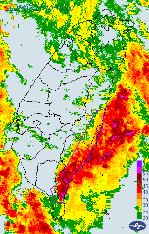 趕緊躲室內！大雷雨猛灌屏東、花蓮、台東　示警區域曝光