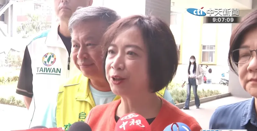 民進黨台中市長參選人何欣純14日強調，黨紀問題交由黨部處理。（圖／中天新聞）