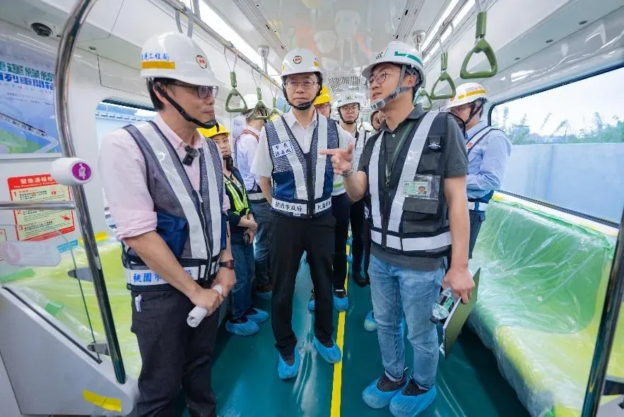 張善政市長視察捷運綠線北機廠動態測試（圖／桃園市政府提供）