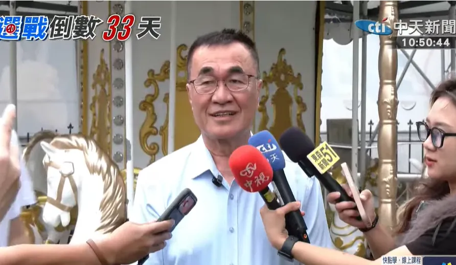 國民黨新北市長候選人李四川26日接受媒體聯訪。（圖／中天新聞）
