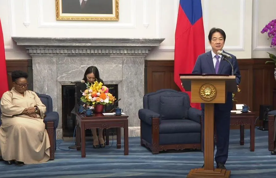 賴總統下午接見史瓦帝尼王國國王特使副總理札杜莉。（圖／總統府）