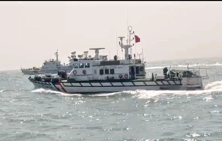 驅離大陸海警畫面。（圖／海巡署）