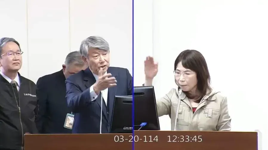 陳昭姿質詢四接環評案，不滿經長郭智輝回答怒拍桌（攝自立院直播頻道）