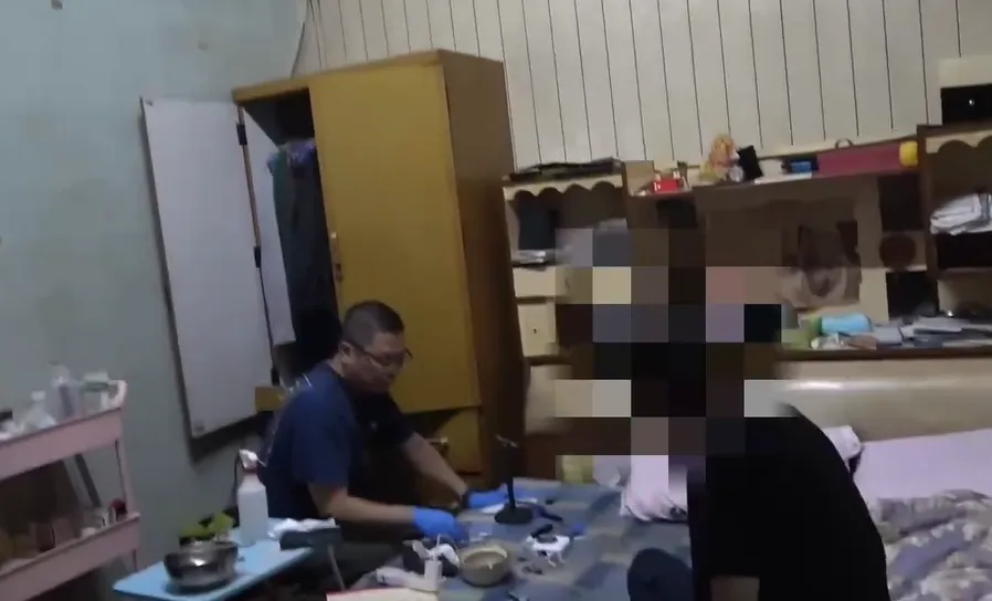 警方搜索游嫌潭子住家。（圖／台中刑事警察大隊提供）