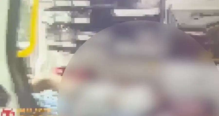 警方獲報到場協助交管，並由救護人員將情緒失控的洪女送醫。（圖／翻攝畫面）