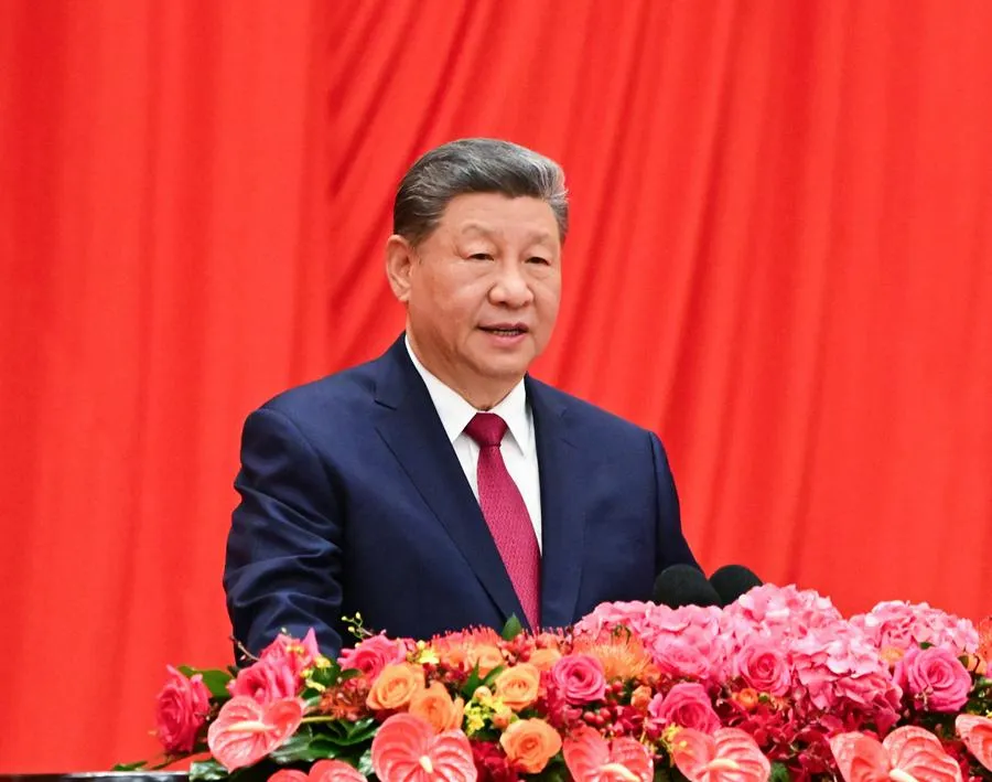 中共建政77週年,習近平喊深化兩岸交流,堅決打擊台獨分裂勢力。(圖/新華社)