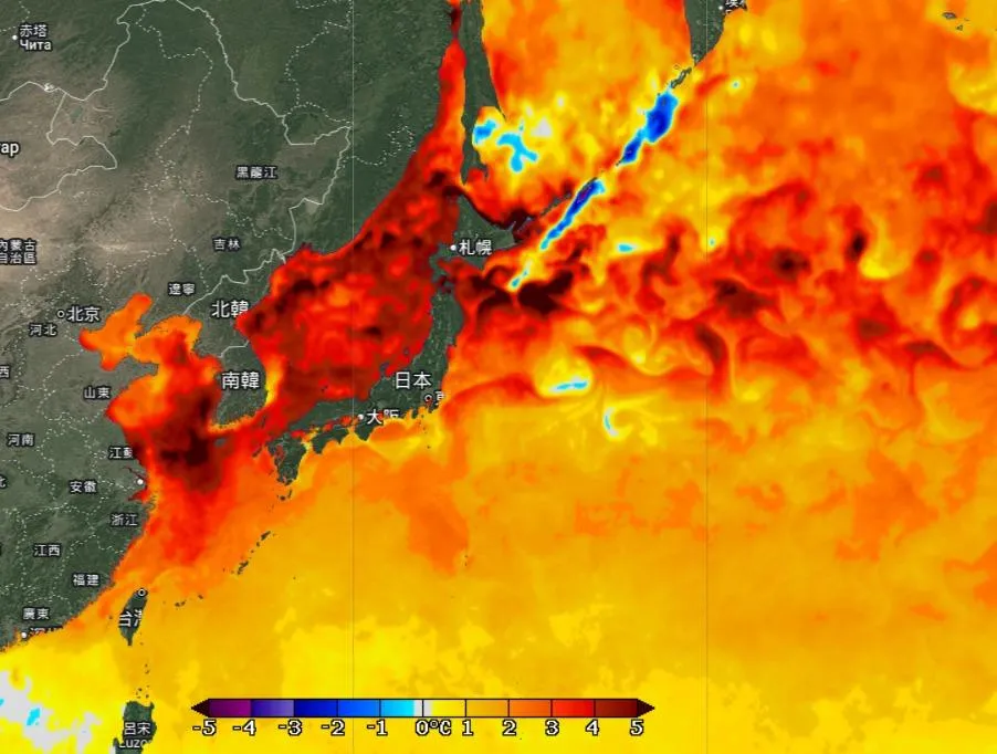 海溫降溫慢。（圖／翻攝自鄭明典臉書）