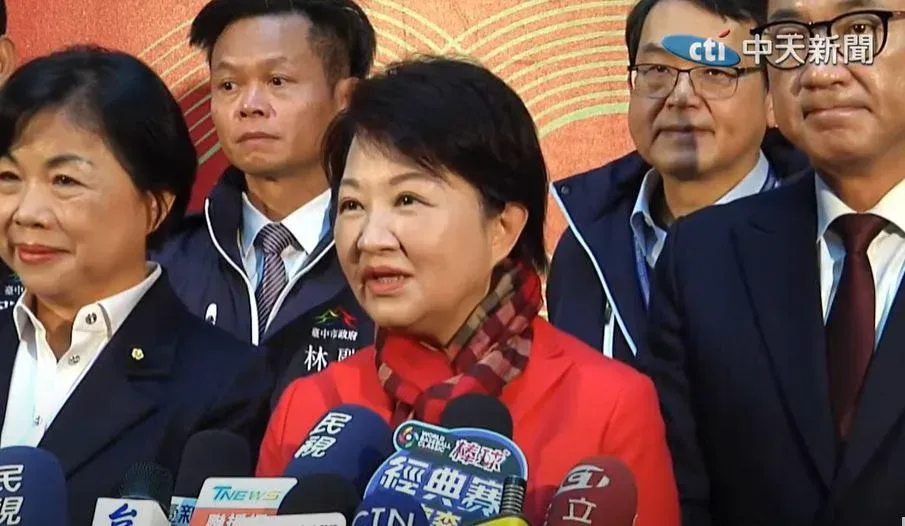 盧秀燕表示她的新年新希望就是「國泰民安」。（圖／中天新聞）