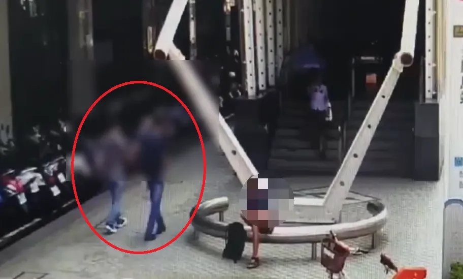 洪男、唐男逃逸畫面。（圖／翻攝畫面）