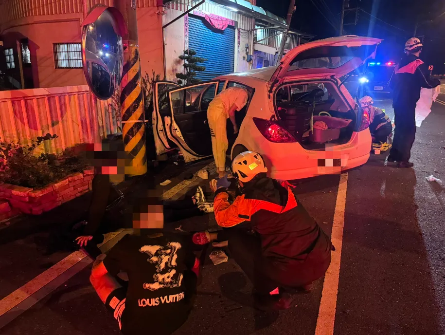 車禍現場。（圖／翻攝畫面，下同）