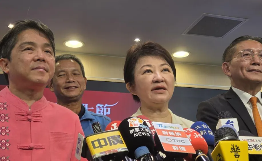 台中市長盧秀燕17日參加泰國文化節台中場記者會。（圖／中時温予菱攝）