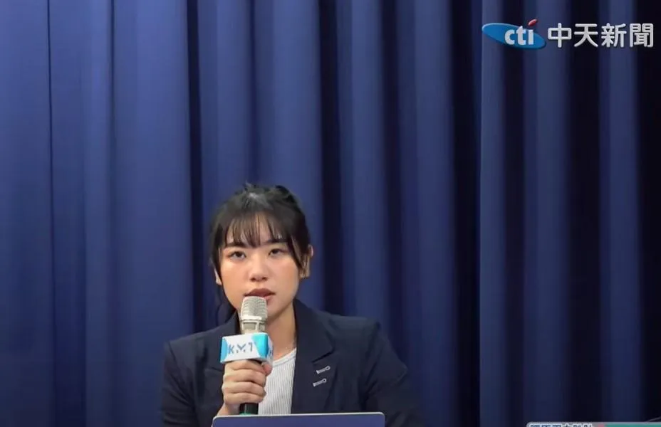 國民黨發言人楊智伃。（圖／中天新聞）
