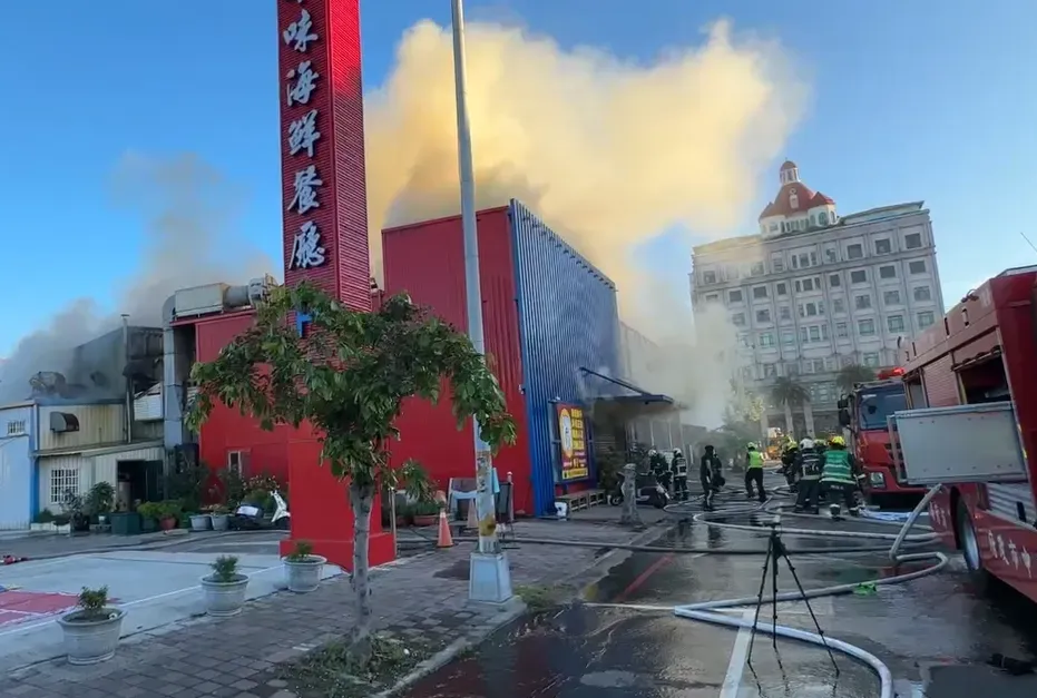 火警現場。（圖／中天新聞，下同）