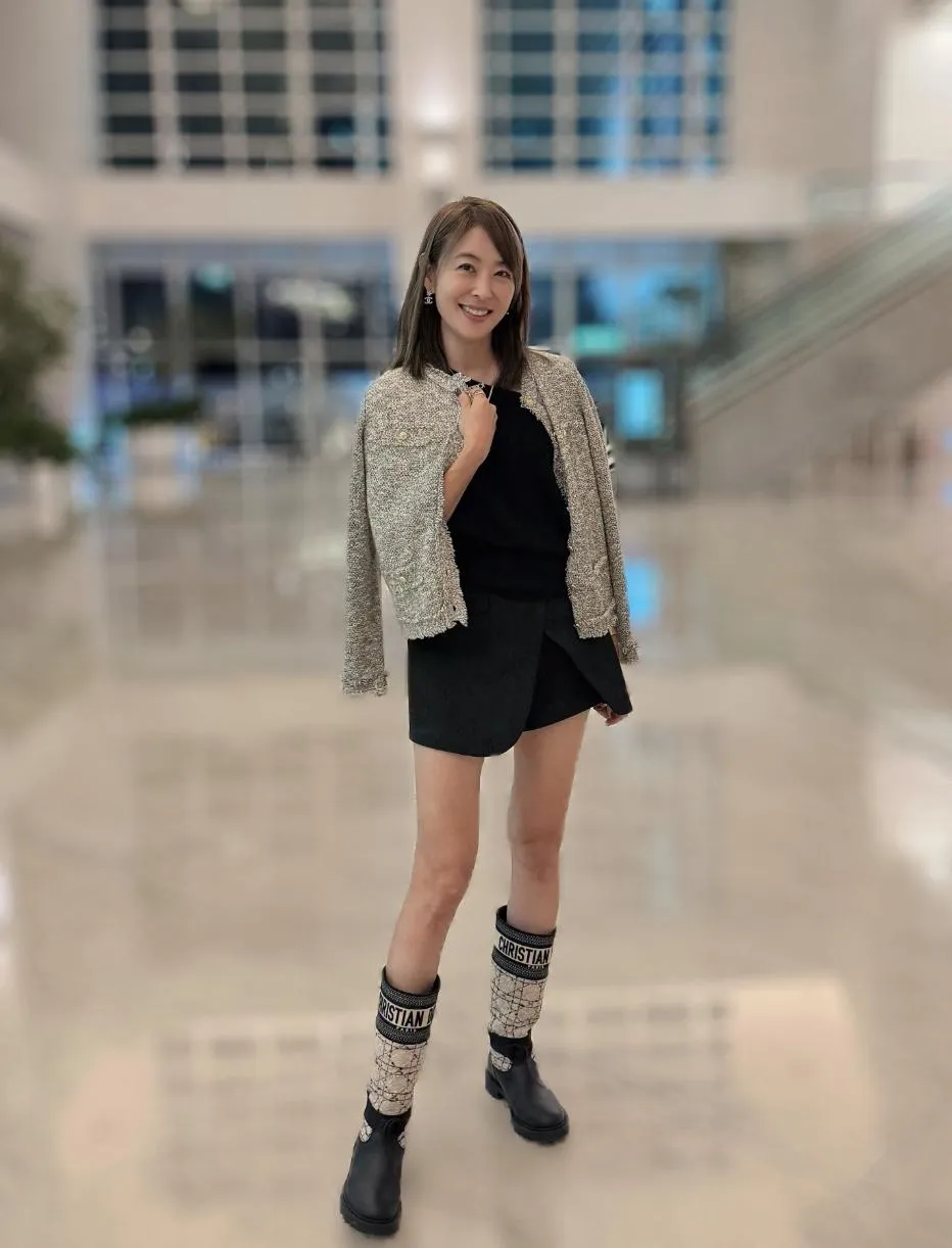 台北101董事長賈永婕日前到立法院備詢穿搭引起熱議。（圖／翻攝FB 賈永婕）