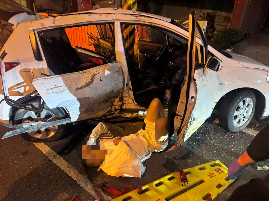 車禍現場。（圖／翻攝畫面，下同）