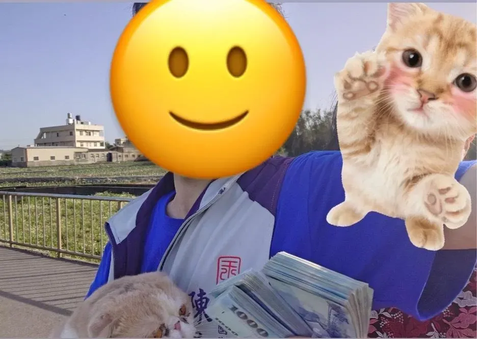 陳姓代書找到愛貓，當場給找到貓的阿姨感謝金。（圖／翻攝自臉書社團）