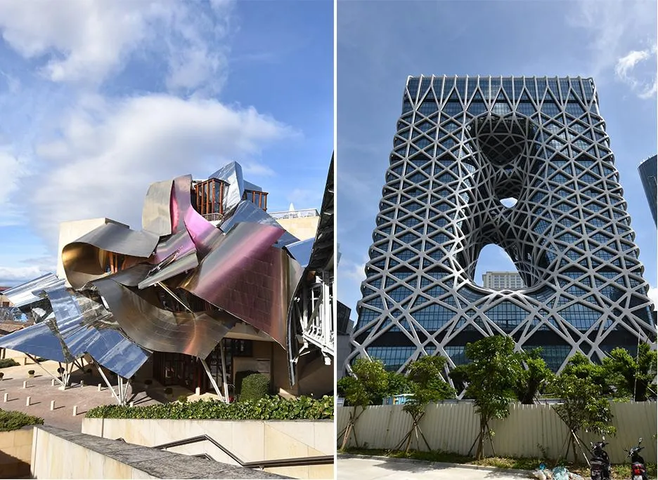 Frank Gehry、Zaha Hadid的建築作品以解構主義顛覆「現代主義」。（圖／黃宏輝提供）