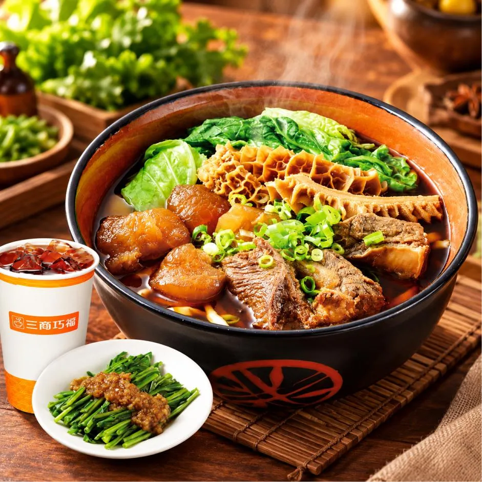 三商巧福牛三寶牛肉麵。（圖／三商餐飲提供）