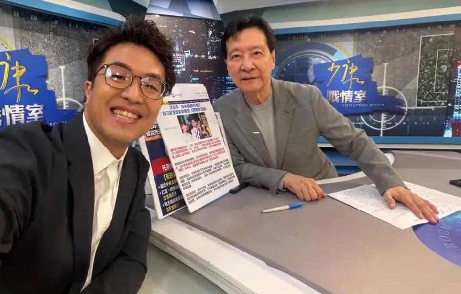 民進黨台北市長參選人沈伯洋日前接受趙少康專訪。（圖／沈伯洋Threads）