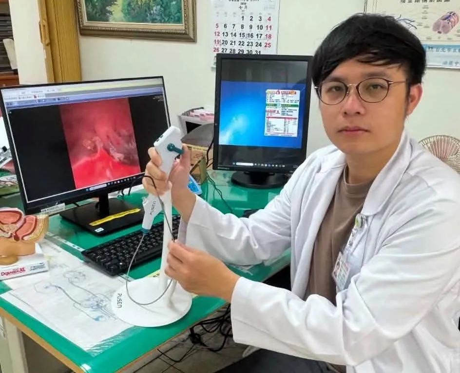 醫師採用「軟式輸尿管鏡雷射碎石手術」擊碎腎結石。（圖／廖偉創醫師提供）